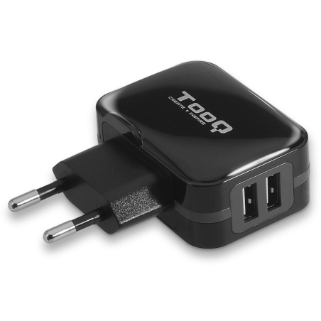 CARGADOR PARED USB TQWC 1S02 2xUSB 34 ATOTAL AI TECH NEGRO
