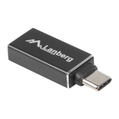 ADAPTADOR USB LANBERG USB C M 31 A USB A H OTG NEGRO