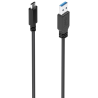 CABLE AISENS USB 31 GEN2 10GBPS 3A TIPO USB C M A M NEGRO 20M