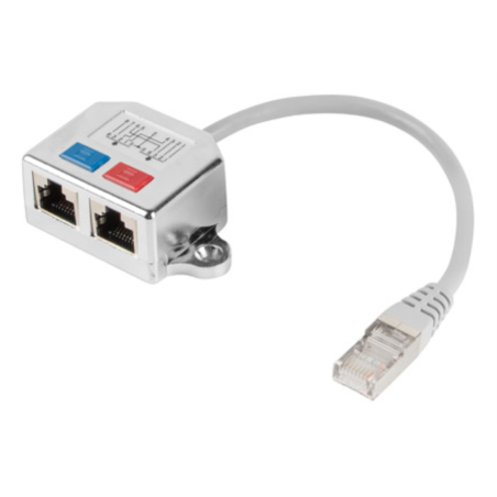 ADAPTADOR LANBERG SPLITTER ETHERNET FTP RJ45 A 2X RJ45