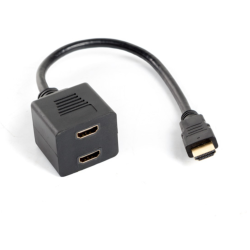 ADAPTADOR LANBERG HDMI MACHO HDMI HEMBRA X2 SPLITTER 20CM