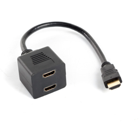 ADAPTADOR LANBERG HDMI MACHO HDMI HEMBRA X2 SPLITTER 20CM