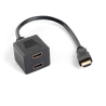 ADAPTADOR LANBERG HDMI MACHO HDMI HEMBRA X2 SPLITTER 20CM