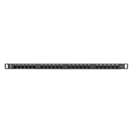 PATCH PANEL LANBERG CAT6 UTP 24 PUERTOS 05U RACK 19 NEGRO