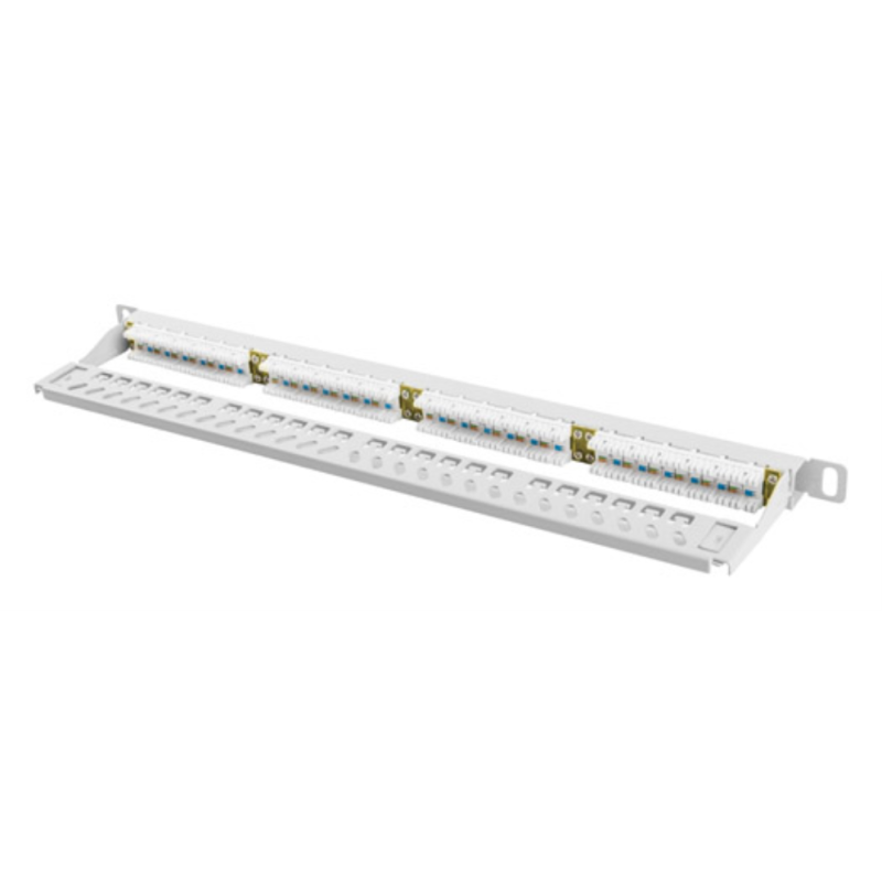 PATCH PANEL LANBERG CAT6 UTP 24 PUERTOS 05U RACK 19 GRIS