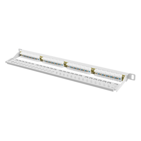 PATCH PANEL LANBERG CAT6 UTP 24 PUERTOS 05U RACK 19 GRIS