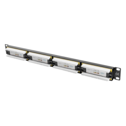 PATCH PANEL LANBERG CAT6 UTP 24 PUERTOS 1U CAT6 UTP 19 RACK NEGRO