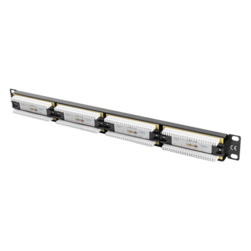 PATCH PANEL LANBERG CAT6 UTP 24 PUERTOS 1U CAT6 UTP 19 RACK NEGRO