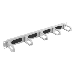 ORGANIZADOR DE CABLES LANBERG 19 CON BRUSH PANEL 5 RINGS TYPE B 1U GRIS