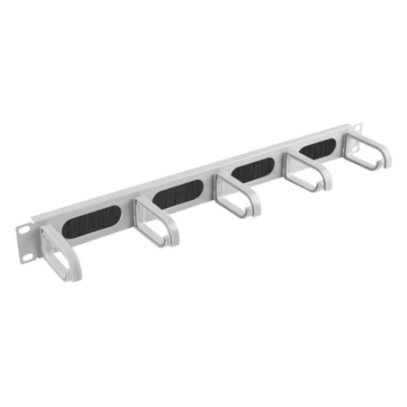 ORGANIZADOR DE CABLES LANBERG 19 CON BRUSH PANEL 5 RINGS TYPE B 1U GRIS