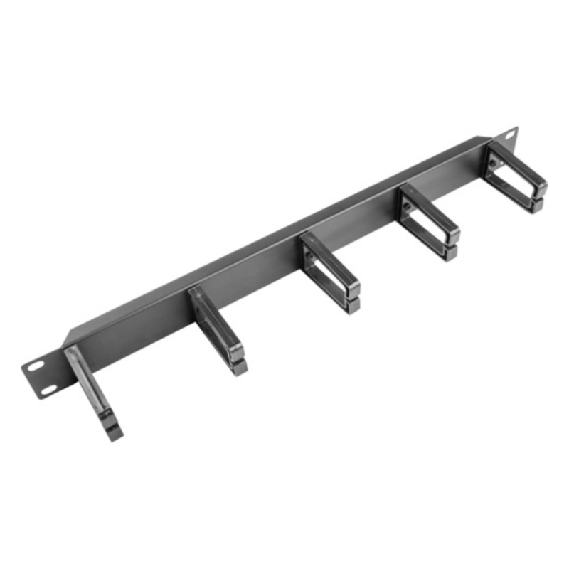 ORGANIZADOR DE CABLES LANBERG 5 ANILLAS PLASTICO 1U TIPO B RACK 19 NEGRO