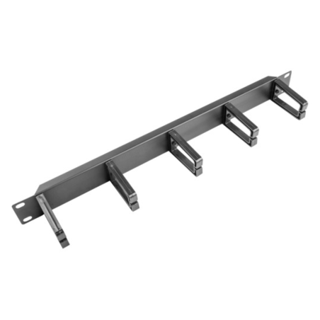 ORGANIZADOR DE CABLES LANBERG 5 ANILLAS PLASTICO 1U TIPO B RACK 19 NEGRO