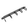 ORGANIZADOR DE CABLES LANBERG 5 ANILLAS PLASTICO 1U TIPO B RACK 19 NEGRO