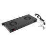 PANEL VENTILACION LANBERG LCD 2 VENTILADORES TERMOSTATO 230V 1U RACK 19 NEGRO