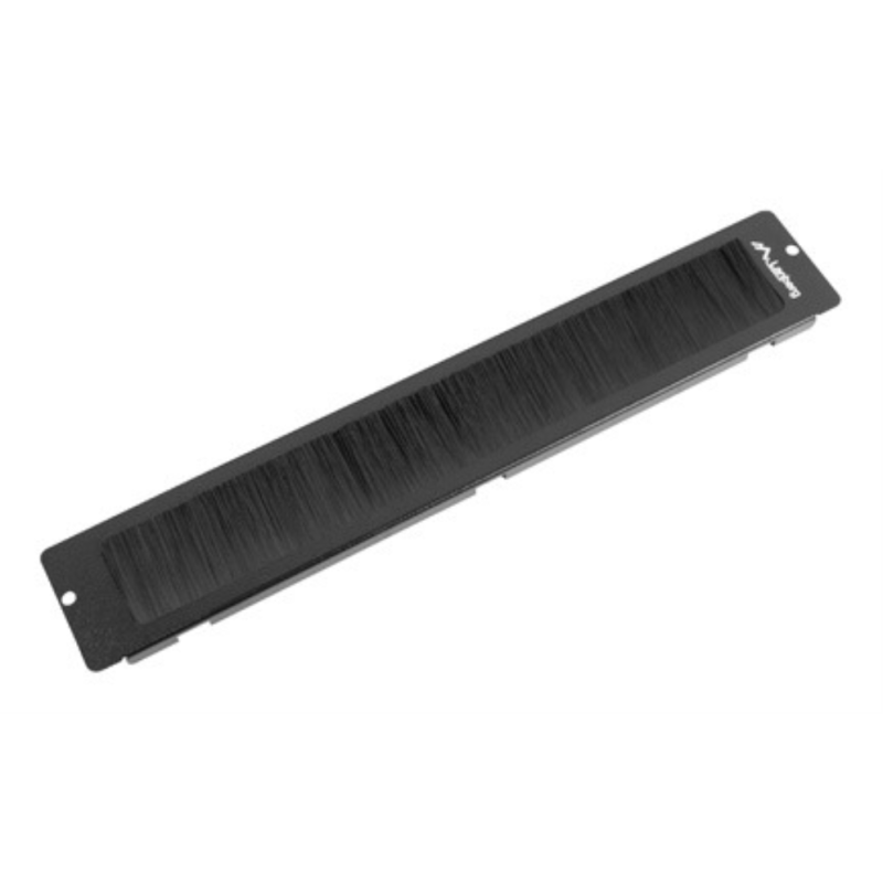 PANEL CEPILLO PARA ENTRADA CABLE RACK 19 SUELO NEGRO