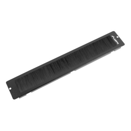 PANEL CEPILLO PARA ENTRADA CABLE RACK 19 SUELO NEGRO
