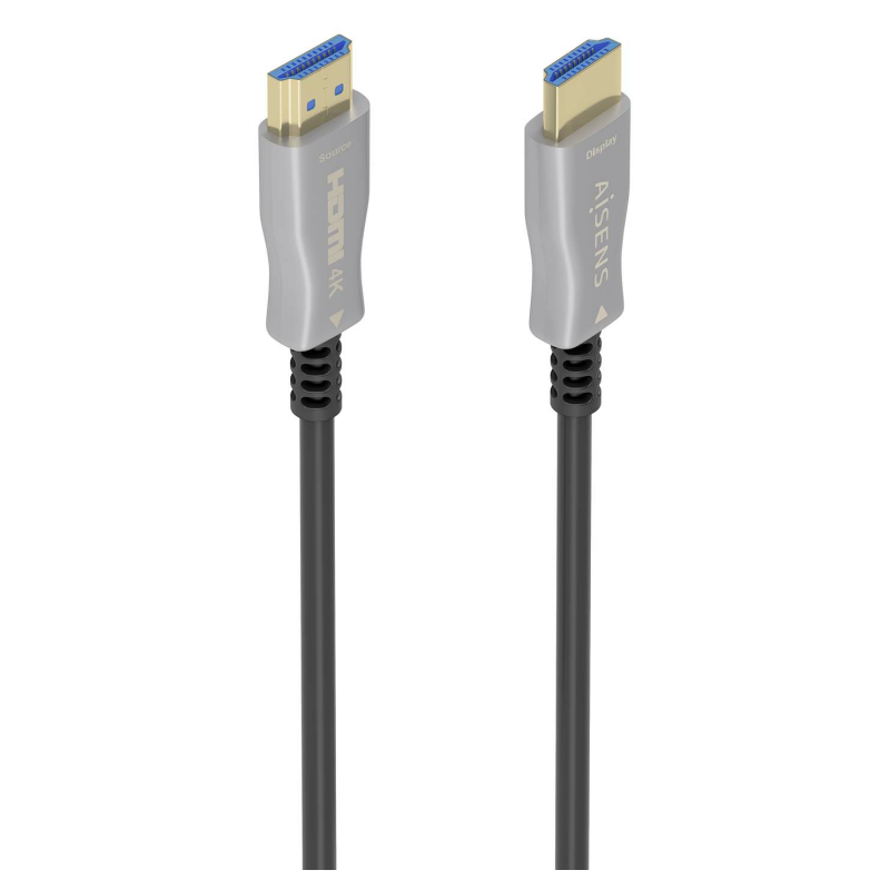 CABLE HDMI AISENS V20 OPTICO ACTIVO AOC 4K60HZ 18GBPS A M A M 10M NEGRO