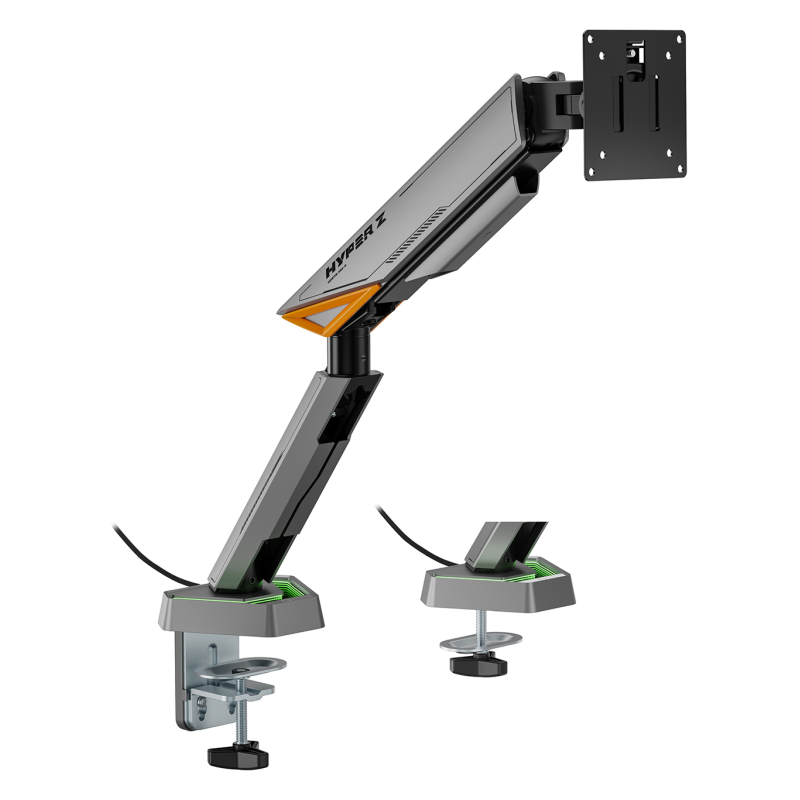 SOPORTE AISENS MESA RGB GAMING CONTRAPESO MONITOR 3 PIV 1 BRAZO 17 49