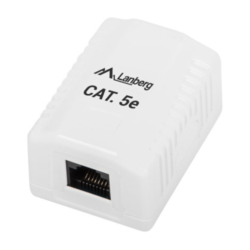 ROSETA DE SUPERFICIE LANBERG CAT5E UTP 1X TOMA RJ45 BLANCO