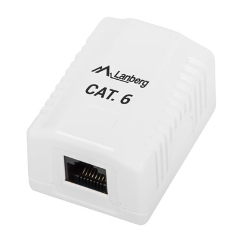 ROSETA DE SUPERFICIE LANBERG CAT6 UTP 1X TOMA RJ45 BLANCO
