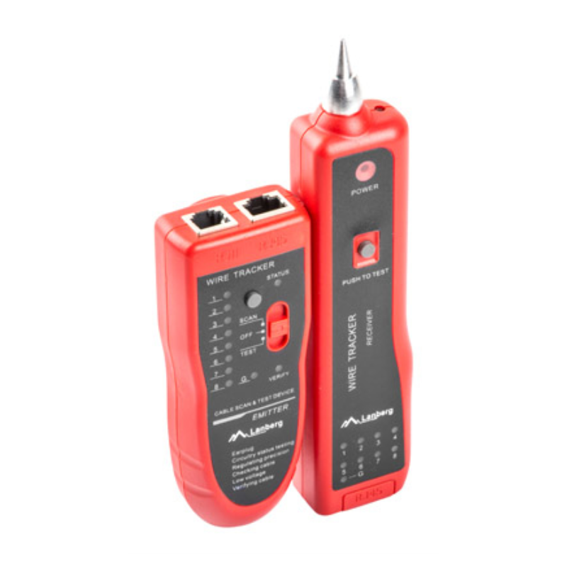 TESTER LANBERG CABLE RASTREADOR DE PARES RJ 45 RJ 12 RJ 11 COAXIAL