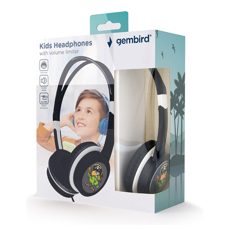 AURICULARES PARA NINOS GEMBIRD CONTROL DE VOLUMEN NEGRO