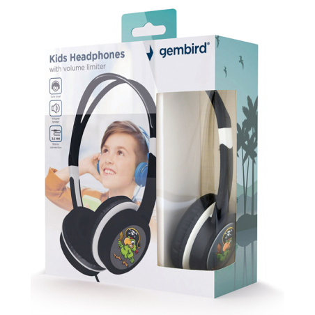 AURICULARES PARA NINOS GEMBIRD CONTROL DE VOLUMEN NEGRO