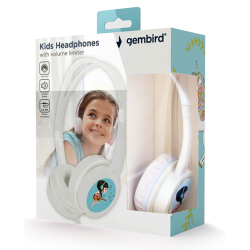 AURICULARES PARA NINOS GEMBIRD CONTROL DE VOLUMEN BLANCO