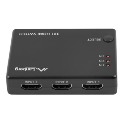 SWITCH VIDEO LANBERG 3 X HDMI MICRO USB NEGRO CONTROL REMOTO