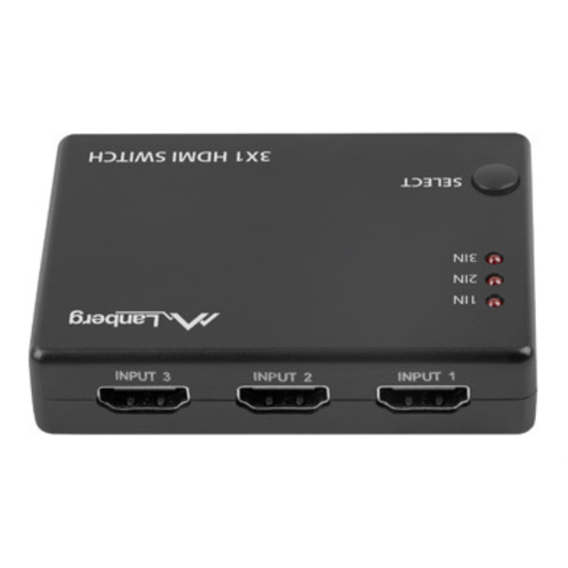 SWITCH VIDEO LANBERG 3 X HDMI MICRO USB NEGRO CONTROL REMOTO
