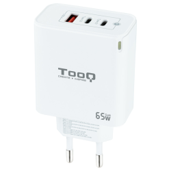 CARGADOR DE PARED TOOQ GAN 2USB C PD USB A QC 65W