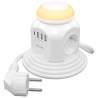 REGLETA ENCHUFES AISENS 4 TOMAS 1XUSB C 3XUSB A LUZ NOCTURNA 18M BLANCO