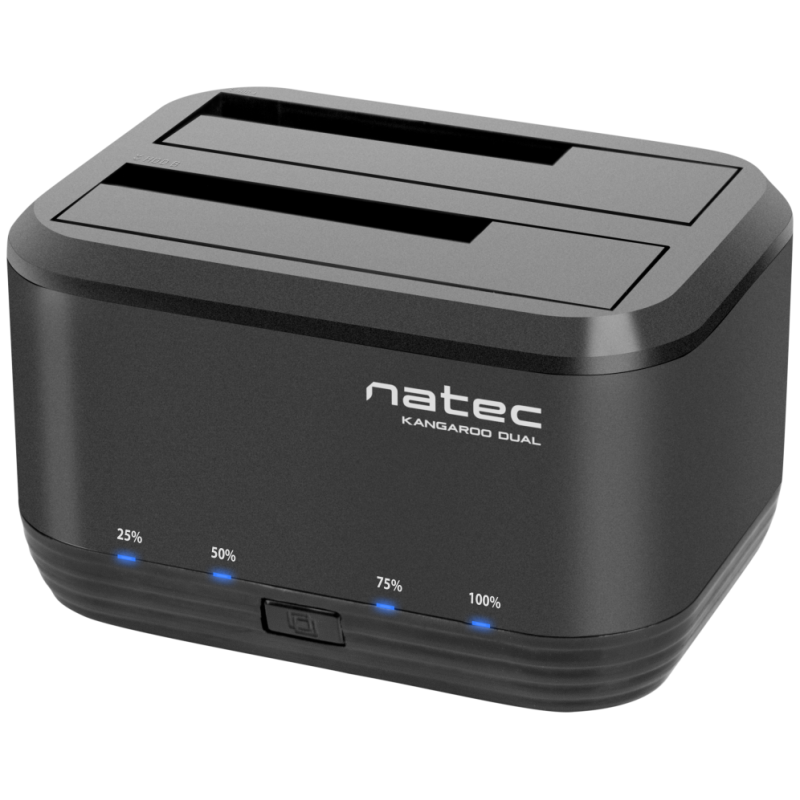 DOCKING STATION NATEC KANGAROO DUAL USB 30 SATA NEGRA