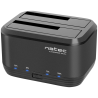 DOCKING STATION NATEC KANGAROO DUAL USB 30 SATA NEGRA