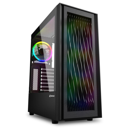 CAJA ATX SHARKOON RGB WAVE 2XUSB30 RGB SIN FUENTE NEGRO