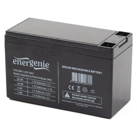 BATERIA 12V 75AH GEMBIRD