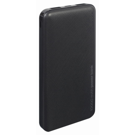 POWERBANK GEMBIRD 10000mAh 1x microUSB A 2x USB A NEGRO