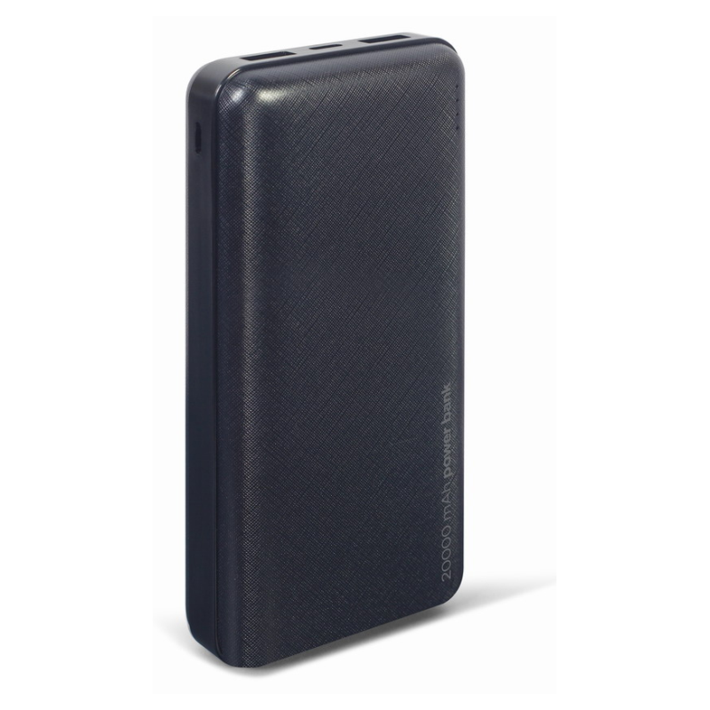 POWERBANK GEMBIRD 20000mAh 1x microUSB A 2x USB A NEGRO