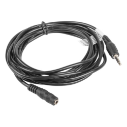 CABLE ESTEREO LANBERG JACK 35 MM MACHO JACK 35MM HEMBRA 3M NEGRO