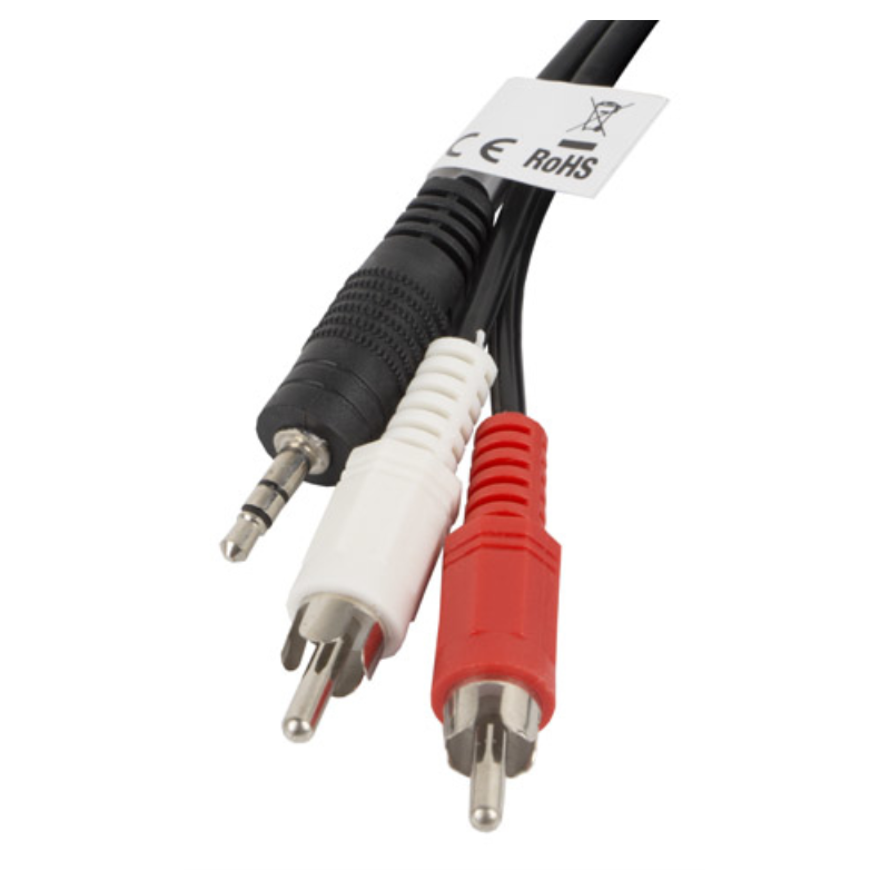 CABLE ESTEREO LANBERG JACK 35MM 2X RCA MACHO 2M