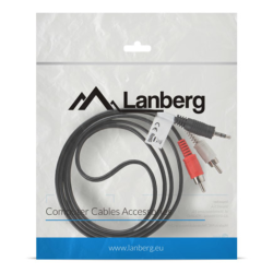 CABLE ESTEREO LANBERG JACK 35MM 2X RCA MACHO 15M