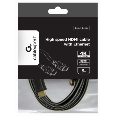 CABLE HDMI GEMBIRD MACHO MACHO 4K ALTA VELOCIDAD 3M SELECT SERIES