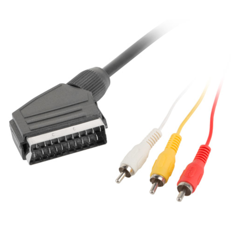 CABLE EUROCONECTOR LANBERG MACHO 3X RCA MACHO 18M