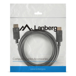 CABLE DISPLAYPORT LANBERG MACHO MACHO 4K 3M NEGRO