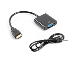 ADAPTADOR LANBERG HDMI MACHO VGA HEMBRAMINIJACK 35MM HEMBRA 20CM