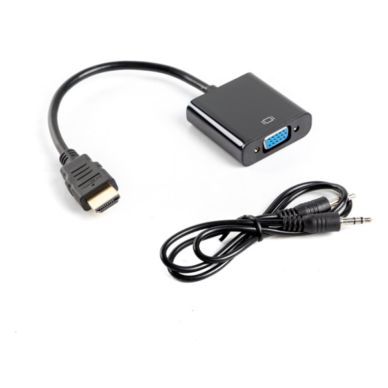 ADAPTADOR LANBERG HDMI MACHO VGA HEMBRAMINIJACK 35MM HEMBRA 20CM