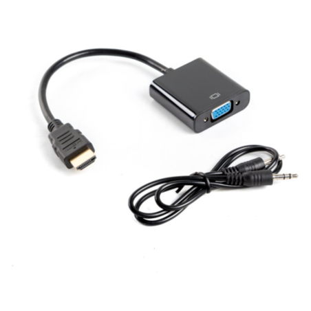 ADAPTADOR LANBERG HDMI MACHO VGA HEMBRAMINIJACK 35MM HEMBRA 20CM