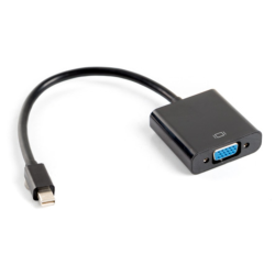 ADAPTADOR LANBERG MINIDISPLAYPORT MACHO VGA HEMBRA 20CM NEGRO