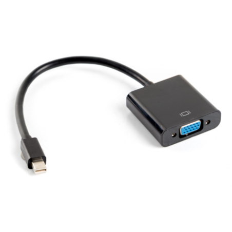 ADAPTADOR LANBERG MINIDISPLAYPORT MACHO VGA HEMBRA 20CM NEGRO