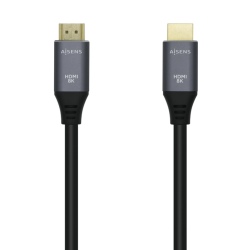 CABLE HDMI AISENS V21 ULTRA ALTA VELOCIDAD 8K60HZ M M 10M GRIS NEGRO